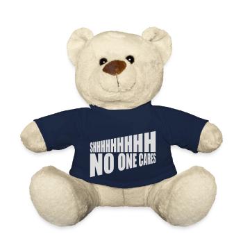 shhh no one cares - Teddy Bear - french navy - Front