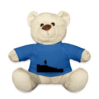 silhouette d’un erre au sommet de la montagne - Nounours - bleu roi - Devant