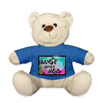 Art against hate - Teddy Bear - royal blue - Front