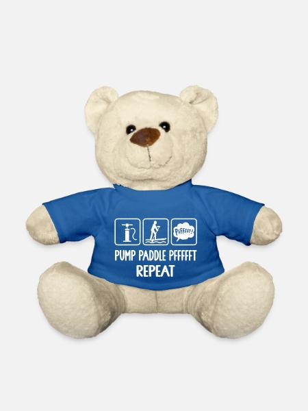 Stand Up Paddling, Stand Up Paddle, SUP Paddler, - Teddy Bear - royal blue