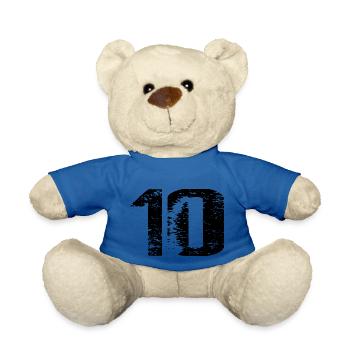 10 Number Leotard - Teddy Bear - royal blue - Front