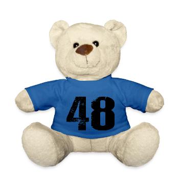 48 Number Leotard - Teddy Bear - royal blue - Front