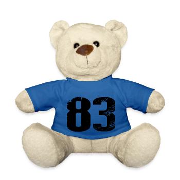 83 Number Leotard - Teddy Bear - royal blue - Front