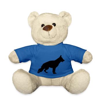 deutscher schäferhund schattenriss 1 - Teddy - Königsblau - Vorne
