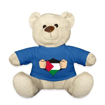 Conception du drapeau de la Palestine - Nounours - bleu roi - Devant