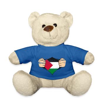 Palästina Flagge Design used - Teddy - Königsblau - Vorne