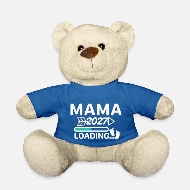Mama 2027 - Ladebalken Schwangerschaftsankündigung - Teddy - Königsblau