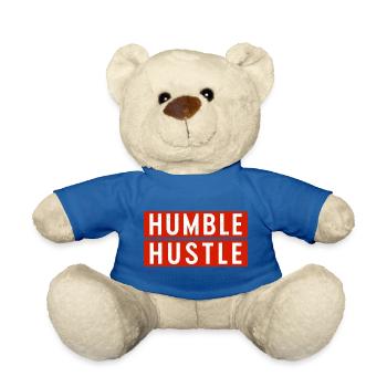 Humble Hustle Entrepreneur Homme d’affaires Businesswom - Nounours - bleu roi - Devant