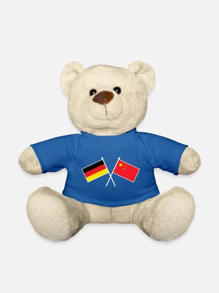 Germany x China Friendship Flags - Teddy - Königsblau