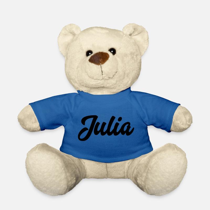 Julia Custom Text Nom d’anniversaire - Nounours - bleu roi