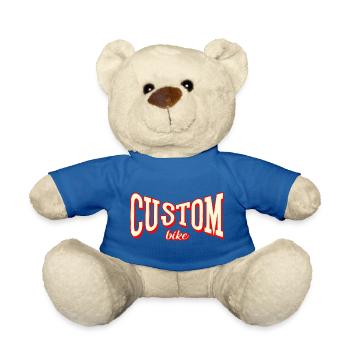 custom bike biker tour rock bobber tuner tuning - Teddy Bear - royal blue - Front