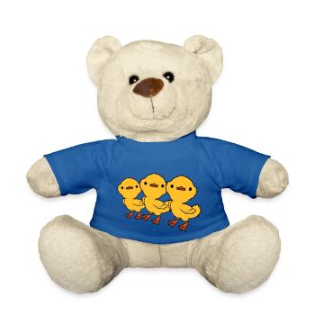 3 Ducklings Friends Team - Teddy Bear - royal blue - Front