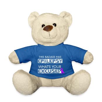 This Badass Has Epilepsy - Teddy Bear - royal blue - Front