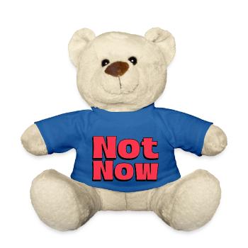 Nicht Jetzt - Cooler Spruch kurz und Bestimmt - Teddy - Königsblau - Vorne