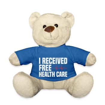 I RECEIVED FREE HEALTH CARE - Teddy Bear - royal blue - Front