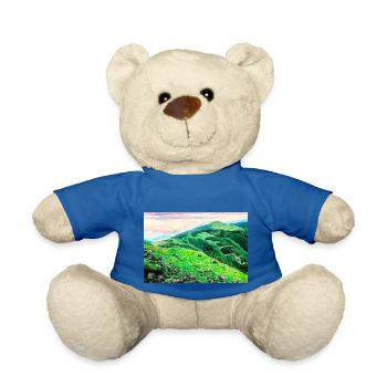Bieszczady Mountains - Handmade Picture - Teddy Bear - royal blue - Front