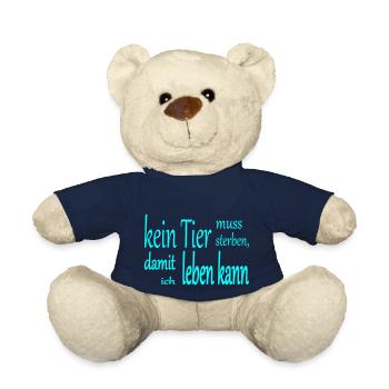 kein Tier muss sterben, damit ich leben kann - Teddy - French Navy - Vorne