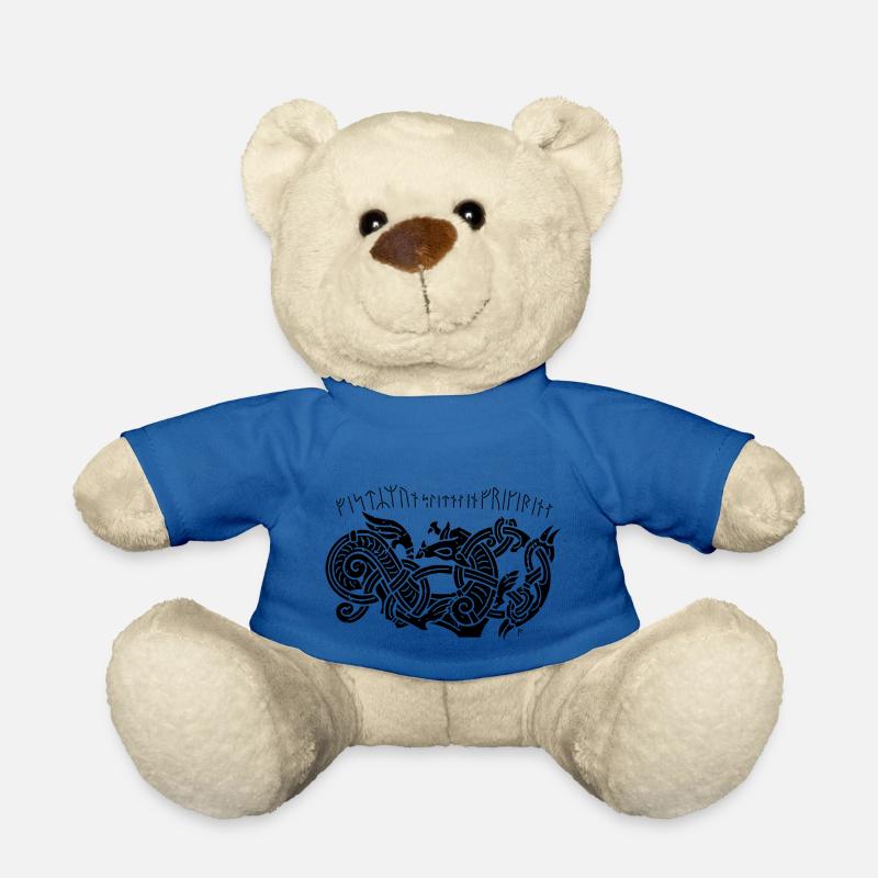 Odin Geri and Freki 3 - Teddy Bear - royal blue