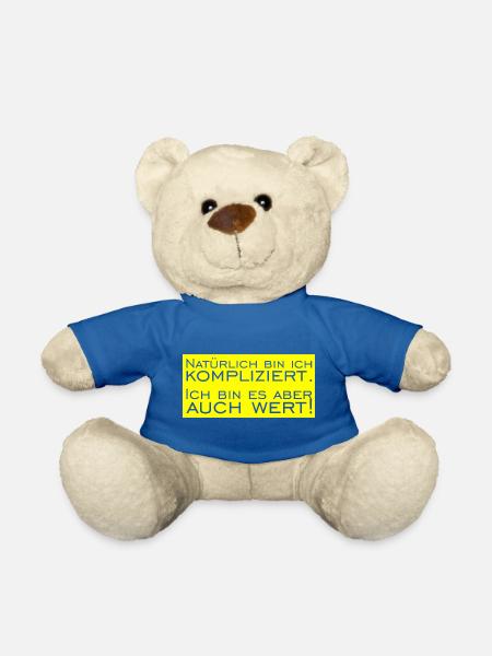 Natürlich bin ich Kompliziert - Teddy - Königsblau