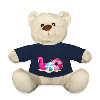 Bathgadges in pink - Teddy Bear - french navy - Front