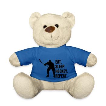 Cadeau de hockey sur glace Sports d'hiver Équipe de hockey sur glace - Nounours - bleu roi - Devant