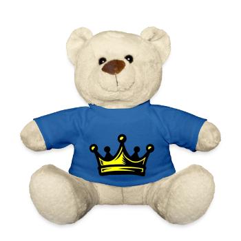 Crown King - Teddy Bear - royal blue - Front