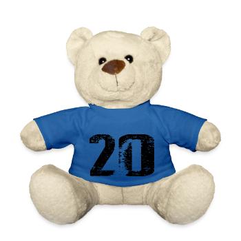20 Number Leotard - Teddy Bear - royal blue - Front