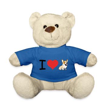 J’adore Corgi Heartbeat Pulse - Pet Design - Nounours - bleu roi - Devant