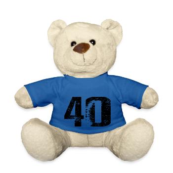 40 Number Leotard - Teddy Bear - royal blue - Front