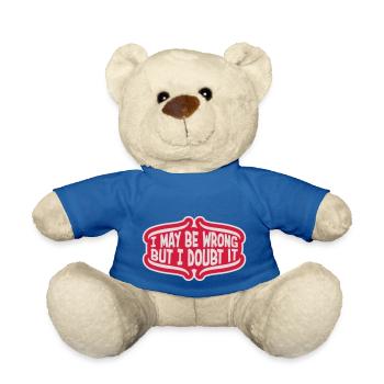 I may be wrong - Teddy Bear - royal blue - Front