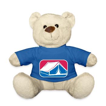 Zelt Outdoor Camping Berge Logo lustiges Geschenk - Teddy - Königsblau - Vorne