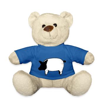 Schwein Schweinchen Schweine Tier Tiere Vektor 7 - Teddy - Königsblau - Vorne