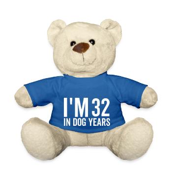 Ich bin 32 in Hundejahren - Teddy - Königsblau - Vorne