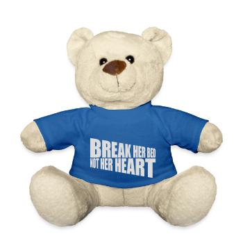 break her bed Zitat - Teddy - Königsblau - Vorne
