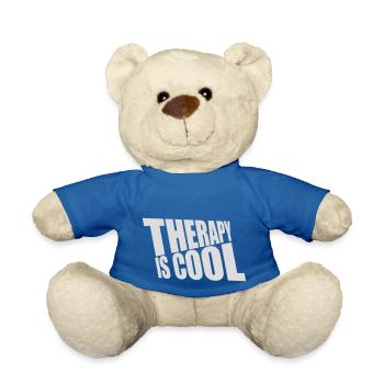 therapy is cool Quote - Teddy Bear - royal blue - Front