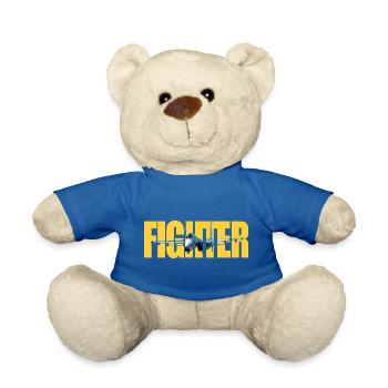 Fighter Su-27 - Teddy Bear - royal blue - Front