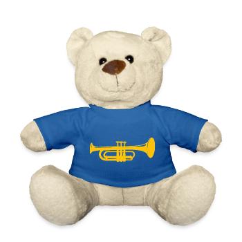 Trumpet - Teddy Bear - royal blue - Front
