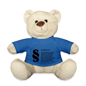3 Kunstrechte Jeder Mensch ist Kunst - Teddy - Königsblau - Vorne