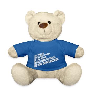 drinks from enemies skulls - Teddy Bear - royal blue - Front