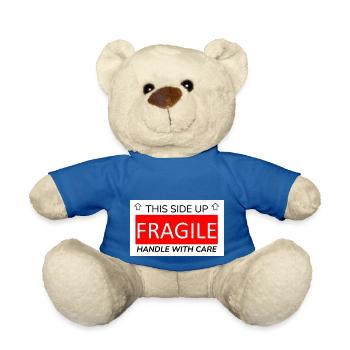 fragile - Teddy Bear - royal blue - Front