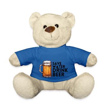 Save Water Drink Beer - Bier Oktober lustig - Teddy - Königsblau - Vorne
