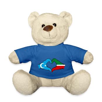 Uiguren Tatarstan Flagge Hände Herzform - Teddy - Königsblau - Vorne