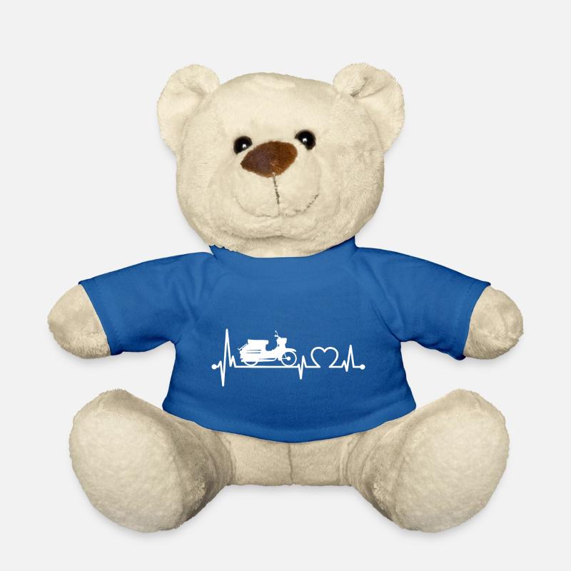 Simson Schwalbe Herzschlag -weiss- - Teddy - Königsblau