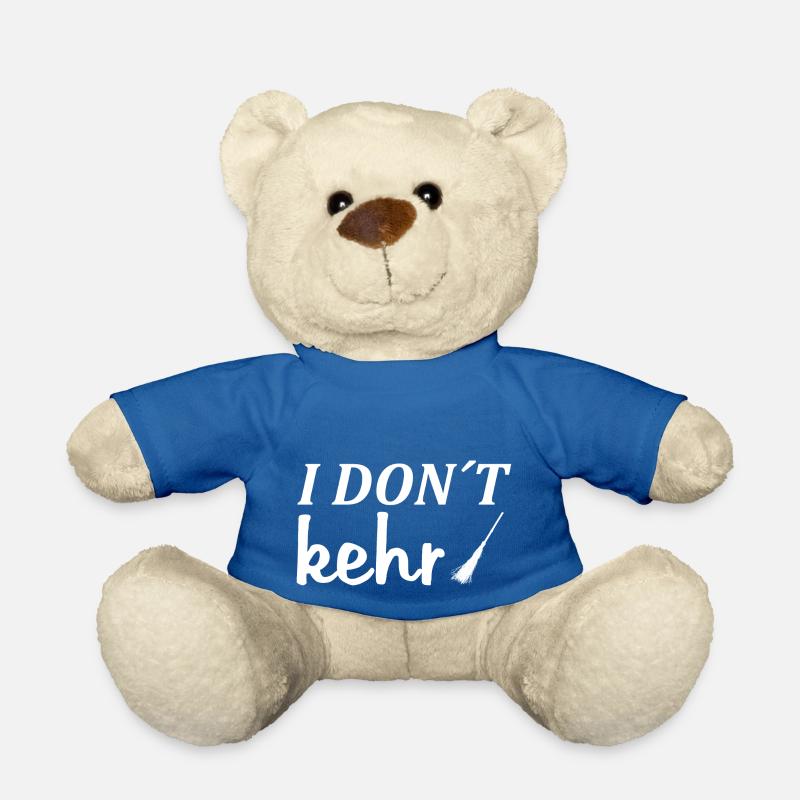 Je ne balaie pas le blanc - Nounours - bleu roi