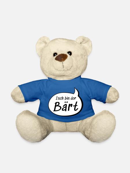 Isch bin dor Bärt Bert auf sächsisch lustig - Teddy - Königsblau