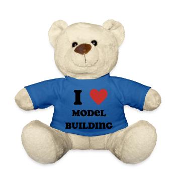 Ich liebe Modellbau - Teddy - Königsblau - Vorne