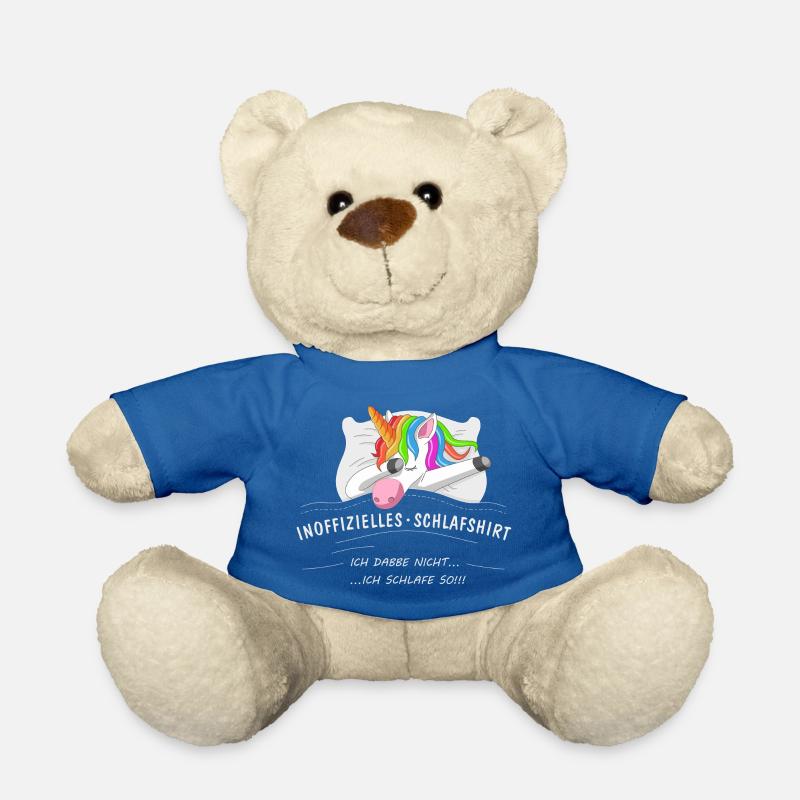 Offizielles Schlafshirt Dabbing Einhorn Mädchen - Teddy - Königsblau