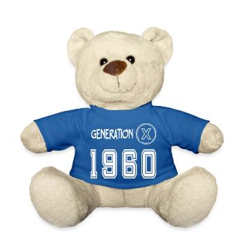 Génération x 1960 - Nounours - bleu roi - Devant