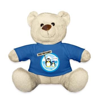 SAVE THE PLANET - Teddy - Königsblau - Vorne