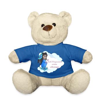 Geschenk für Schwangere 💗schwangere Prinzessinnen - Teddy - Königsblau - Vorne